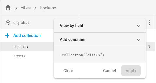 Clique no botão "Filtrar lista" para filtrar os documentos listados.