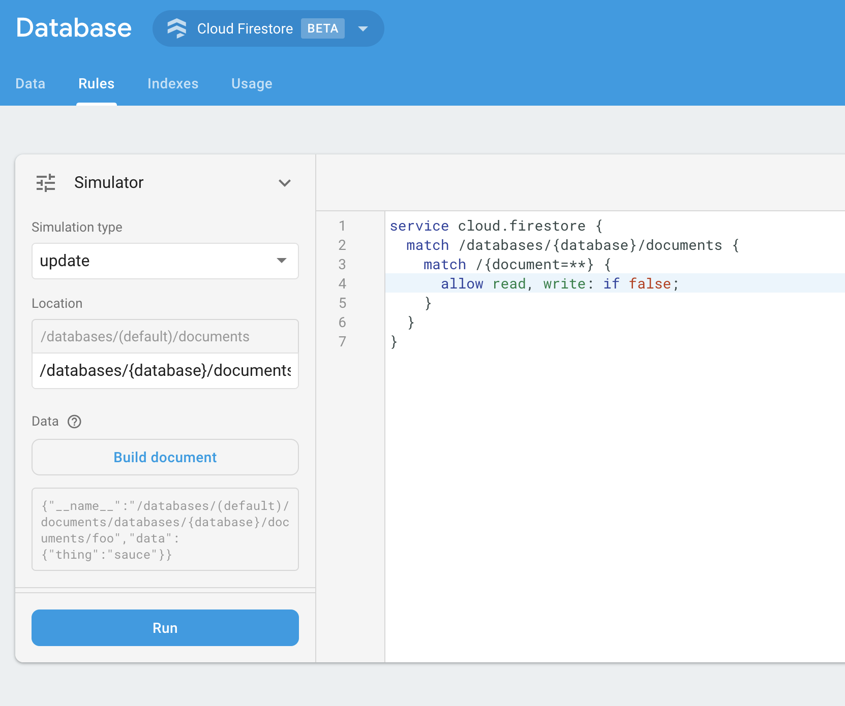 firebase rules example