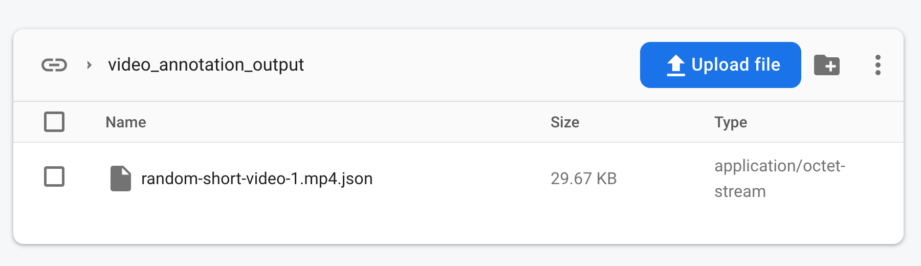 Un file JSON in Firebase Storage
