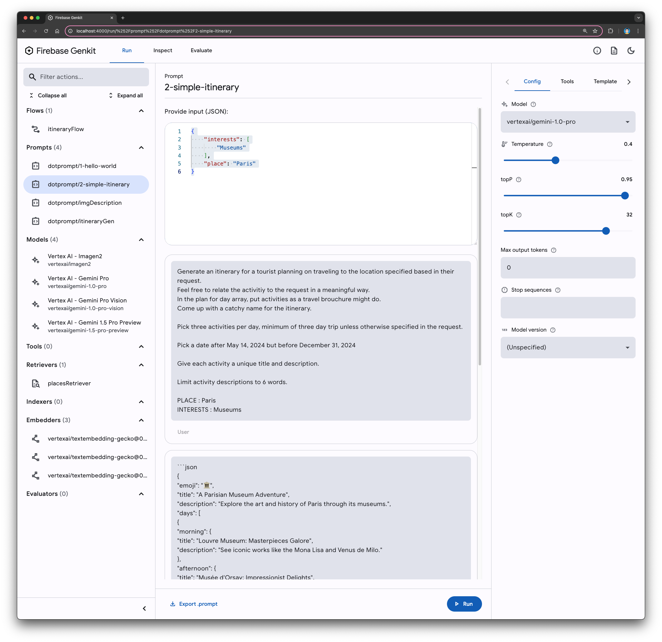 Utiliser Dotprompt pour spécifier le schéma de sortie