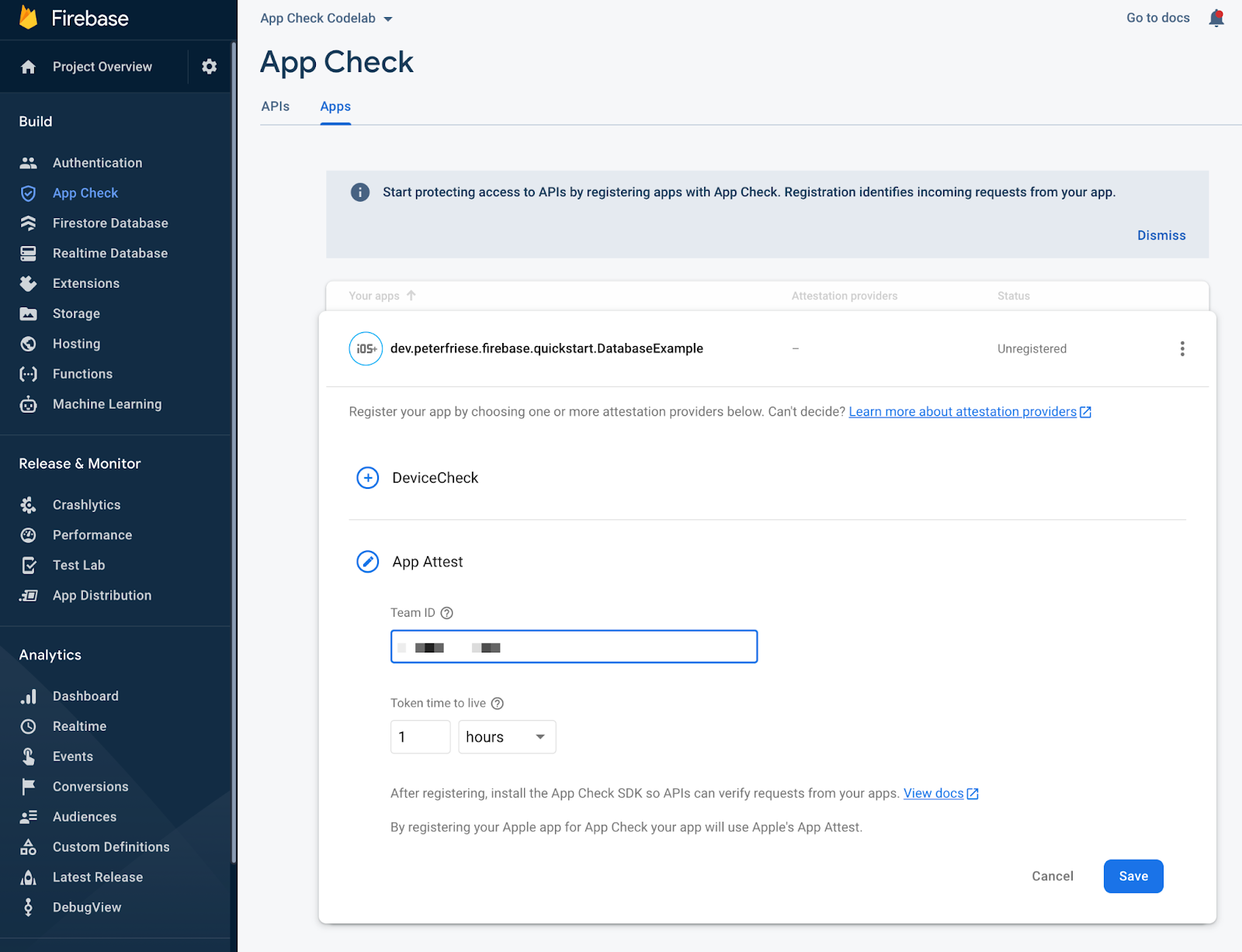 Firebase App Check