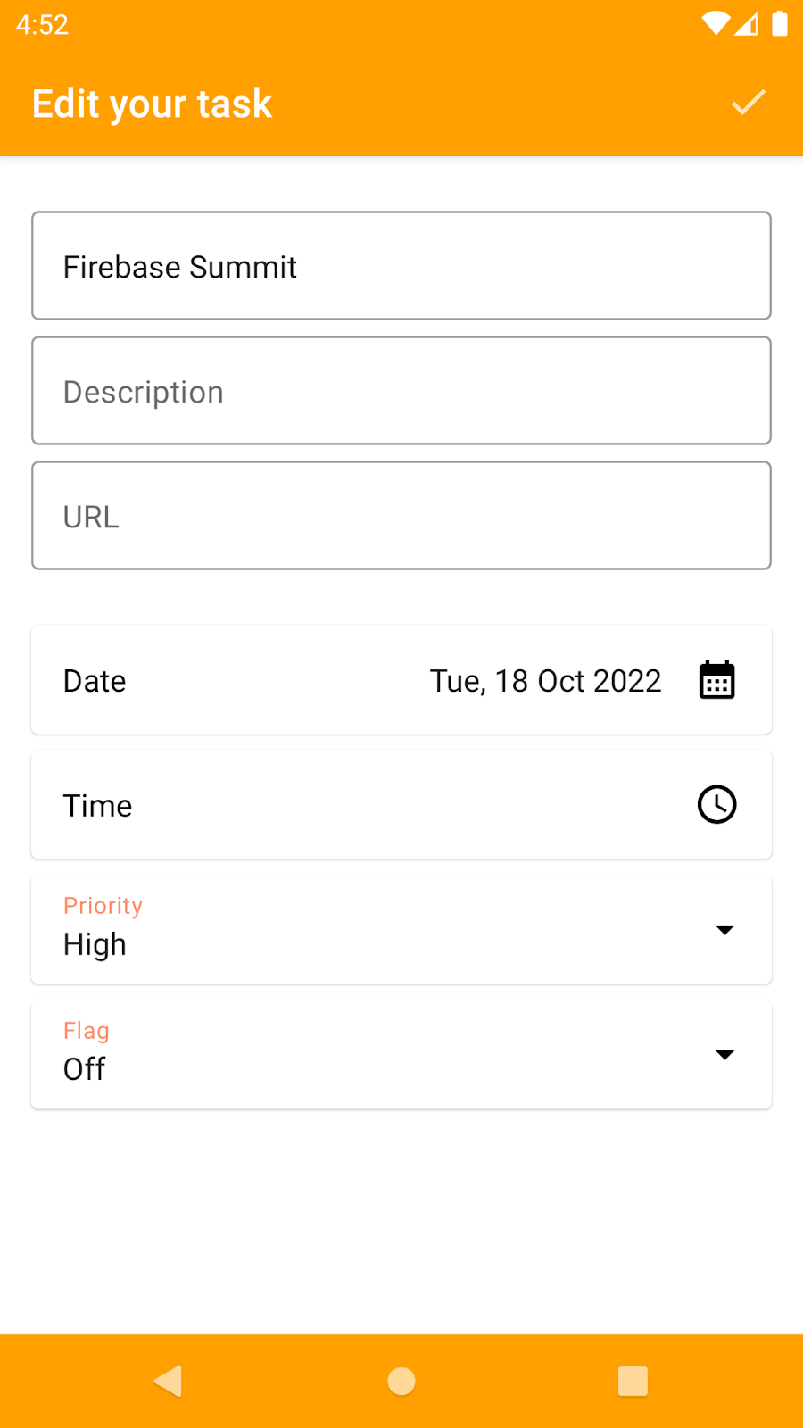使其成为“添加任务”界面
