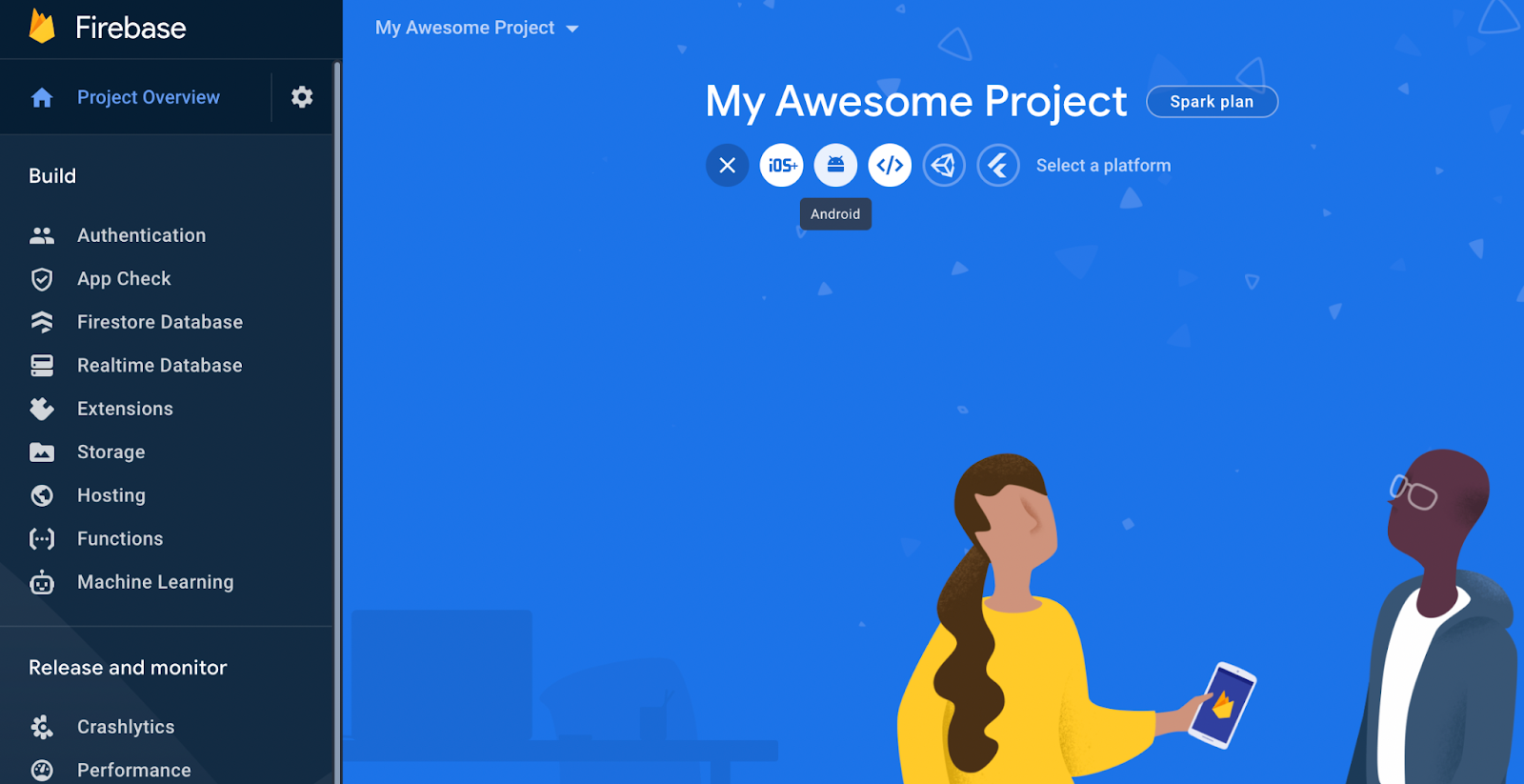 Panoramica del progetto Firebase