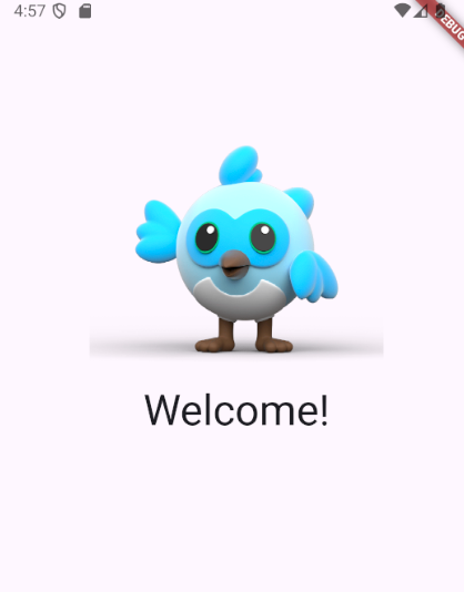 Flutter アプリケーションのウェルカム画面