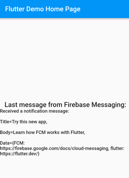 Una captura de pantalla recortada del contenido del mensaje que se muestra en la aplicación de Android