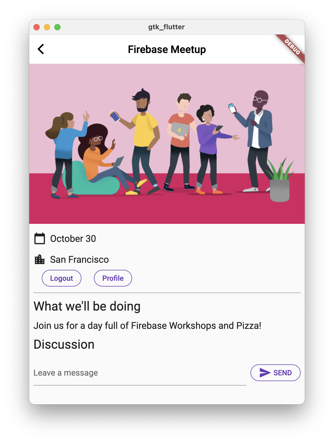 Der Startbildschirm der App auf macOS mit Chat-Integration