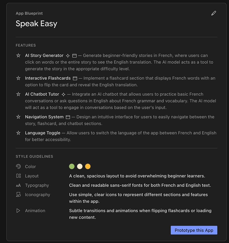 Blueprint untuk aplikasi