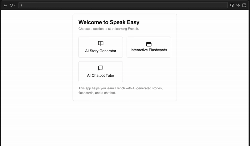 Animated gif of the initial prototype of the app