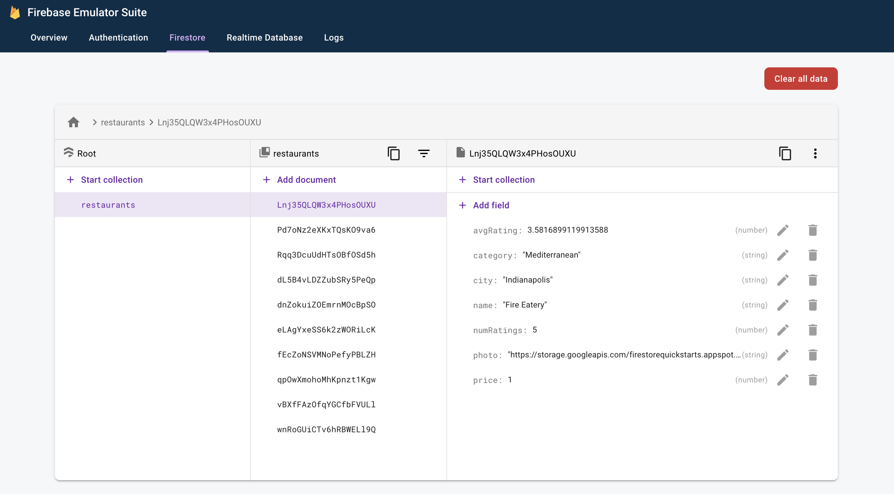 Emulatore Firebase Auth