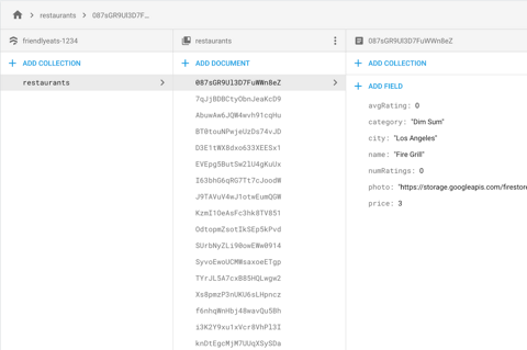 Codelab da Web do Cloud Firestore | Firebase