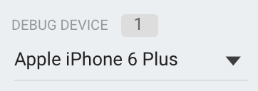 Exemple de sélecteur d'appareil.