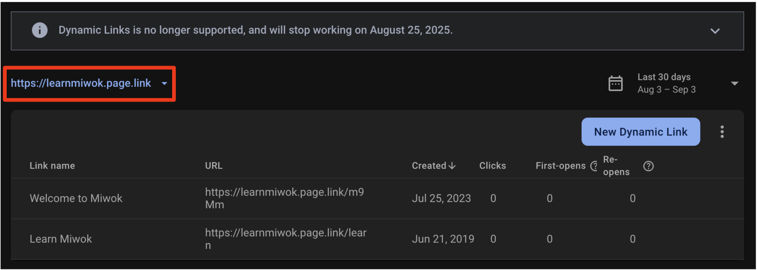 Screenshot der FDL-Konsole mit der Auswahl des URL-Pfadpräfixes