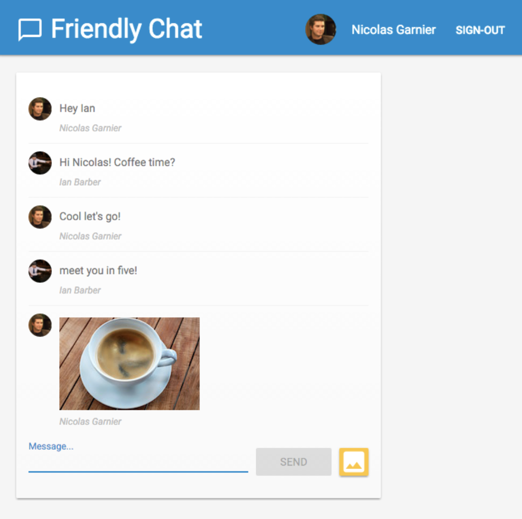 FriendlyChat Web-Codelab