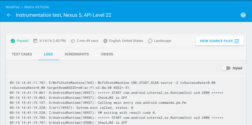 Test işlemi sonuçları