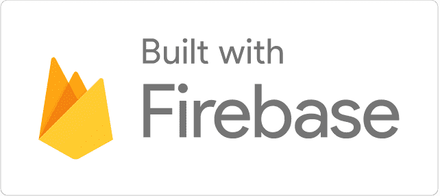 「Built with Firebase」ロゴ（ライト）