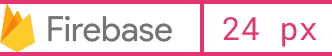 Logo Firebase dengan tinggi 24 piksel