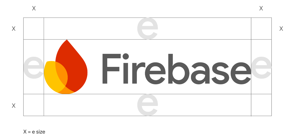 Logo Firebase dengan tinggi 24 piksel