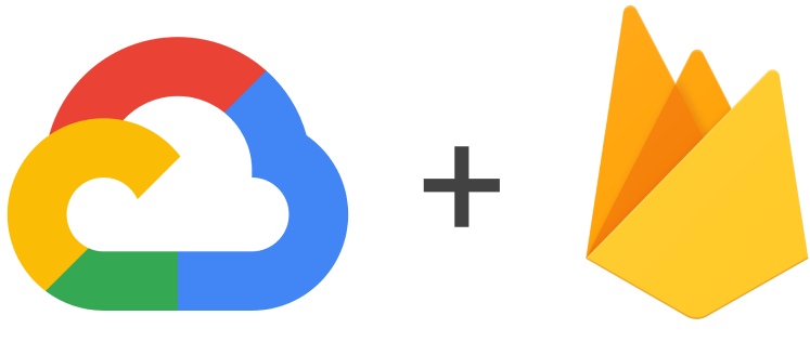 Google Cloud と Firebase のロゴ
