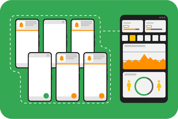 Illustration of dashboard to customize notifications