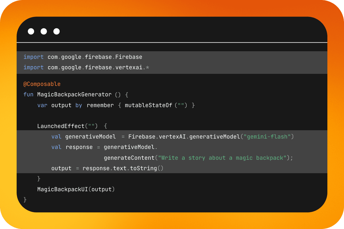 Send a request to a Gemini model with just a few lines of code