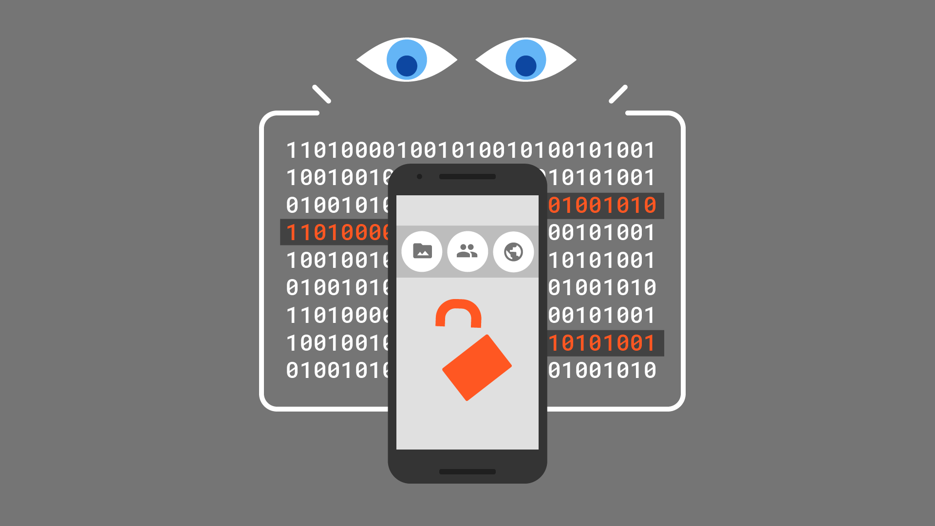 Illustration of mobile security