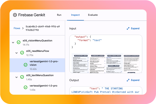 Debug and iterate on your AI feature with a rich local development experienc